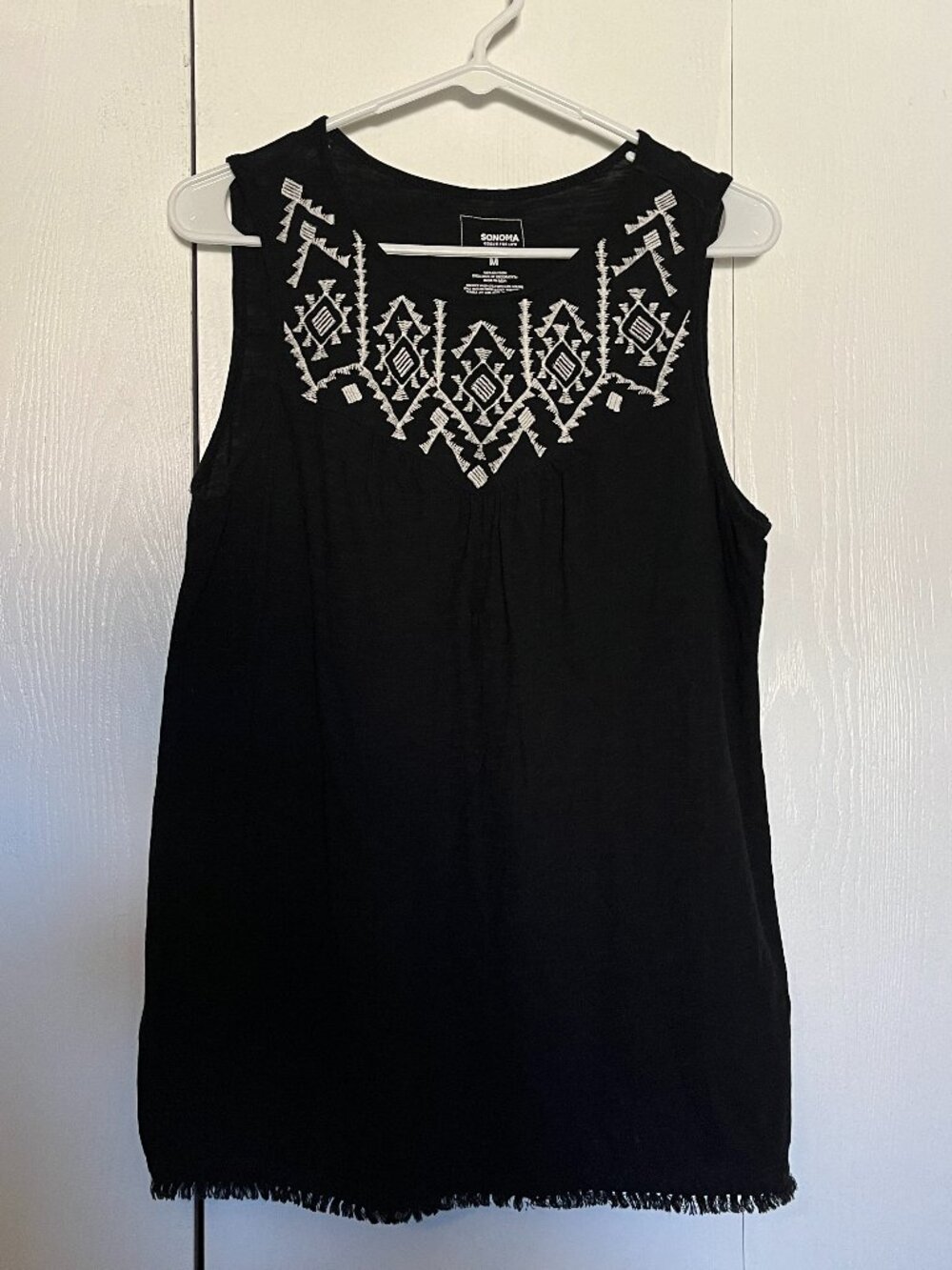 Sonoma Goods for Life - black women's sleeveless top - size medium